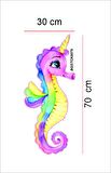 Bizerk Görsel Renkli Unicorn Denizatı Çocuk/Bebek Odası Kreş Anaokulu Duvar Sticker