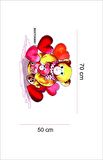 Bizerk Görsel  Sevimli Ayı ve Yavrusu Kalp Kırmızı  Bebek/Çocuk Odası Duvar Kapı Cam Sticker Seti