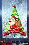 Bizerk Görsel Yeniyıl Çam Ağacı Noel Baba merry christmas Noelbaba  Çocuk/Bebek Odası Anaokulu Duvar Sticker