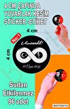 Bizerk Görsel 10 Kasım Unutmadık Atatürk Yaka Kokart Sticker-- 4*4-- 96 adet