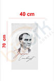 Bizerk Görsel 29 Ekim Yaşasın Cumhuriyet 29 Ekim Mustafa Kemal Atatürk Stickerı 40*70cm