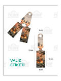 Desenli Silikon Valiz Ve Bavul Bagaj Isimlikli Etiket * 2 Adet *