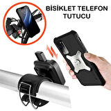 Bisiklet Motorsiklet Gidon Telefon Tutucu 2in1 Kol/Bilek Takılan Band Pratik Kilitli Telefon Tutucu