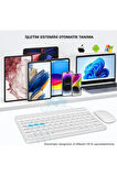 Kablosuz Bluetooth Türkçe Q Klavye ve Mouse Seti Ios/AndroidTablet Telefon Uyumlu Şarjlı