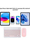 Kablosuz Bluetooth Türkçe Q Klavye ve Mouse Seti Ios/AndroidTablet Telefon Uyumlu Şarjlı