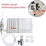 Dental Irrigador Ağız Sulama Pilsiz ve Elektriksiz Ağız Duşu Askılıklı Aile Boyu