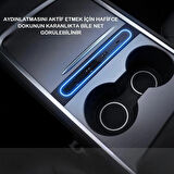 Tesla Model 3/Y için USB Şarj Cihazı - Çoklu Bağlantı Noktası ve Mavi LED Işıklı USB Hub