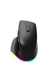 Ergonomik Kablosuz Bluetooth Gaming Mouse RGB Işıklı Sessiz Şarjlı Laptop Tablet PC Telefon Uyumlu