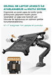 NB F80-FP Amortisörlü 10"-17" Uyumlu Laptop Standı - 17-30" Monitör Tutucu 2 si 1 Arada