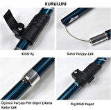 Ergonomik ve Ayarlanabilir Trekking Batonu Alüminyum Dayanıklı Kaymaz ve Ter Emici Sap