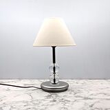 Round Gri Metal Abajur