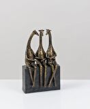 Dekoratif Zürafa 3 Figürlü Biblo 