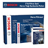 Peugeot 508 1.6 PureTech Filtre Bakım Seti 3'Lü 2019-2024 BOSCH BH115348K