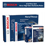 Peugeot 208 1.6 HDİ Filtre Bakım Seti 4'Lü 2012-2018 BOSCH BH115461K