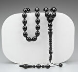 Oltu Taşı Özel Seri  İmame  Baklava Oyma   İşçilikli Tespih