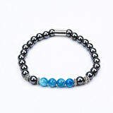 HEMATİT VE AKİK TAŞI MİSİNA LASTİKLİ BİLEKLİK