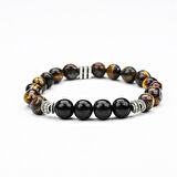 OLTU  VE KAPLAN GÖZÜ TAŞI MİSİNA LASTİKLİ BİLEKLİK