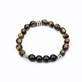 OLTU  VE KAPLAN GÖZÜ TAŞI MİSİNA LASTİKLİ BİLEKLİK