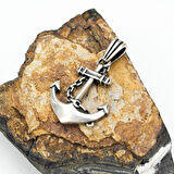 Çapa Model Gümüş Erkek Kolye