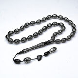 Oltu Taşı Koleksiyonluk Özel  İşlemeli Tespih