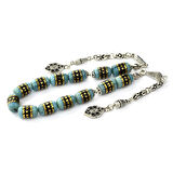 Oltu Taşı ve Galalith Gümüş İşleme Kapsül Kesim Zaza Tespih