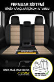 Hyundai Elantra UYUMLU TAM SET BEJ Oto Koltuk Kılıfı 5 Koltuk Ön Arka Tam Set Terletmez