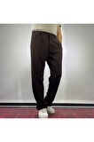 Pile Detaylı Baggy Kumaş Pantolon