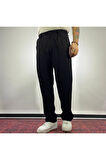 Pile Detaylı Baggy Kumaş Pantolon