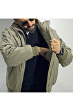 Oversize Fermuarlı Erkek Bomber Mont