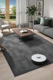 Kaymaz Tabanlı Kesme  Salon Koridor Mutfak Yatak Odası Halısı 3017 ANTRASİT
