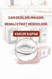 12 Adet Vakum Kapaklı Etiket Hediyeli Mika Baharatlık Seti- CAM DEĞİLDİR