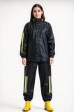 Premium Motorcu Kurye Yağmurluk Takım Su Geçirmez PVC Kumaş Reflektörlü TÜBİTAK Onaylı - Siyah