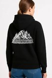 Nihilist Penguen Temalı Oversize Kapüşonlu Sweatshirt - Siyah