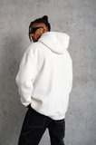 3 İplik Kapşonlu Sweatshirt Hoodie - Beyaz