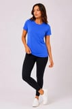 Basic Tişört Bisiklet Yaka Kısa Kol Günlük Yazlık Slim Fit T-Shirt - Mavi