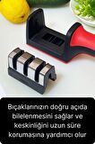 Profesyonel Bileme Aleti 3 Açılı Aşamalı Çok Fonksiyonlu Elmas Seramik Tungsten Çelik El Bıçakları