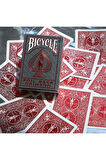 Bicycle Rider Back Crimson Luxe Foil Back Metalluxe Kırmızı Oyun Kağıdı iskambil Kartları Destesi