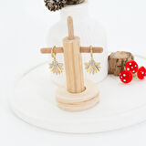 Biem Midye Model Taşlı Küpe