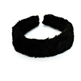 Biem Düz Peluş Taç Siyah