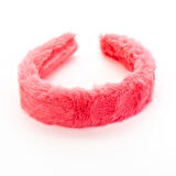 Biem Düz Peluş Taç Koyu Pembe