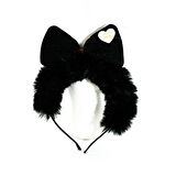 Biem peluş Fiyonklu Taç Siyah
