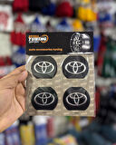 Universal Araç Uyumlu, Toyota Jant Göbeği Arması, Sticker 4'lü Set 60mm