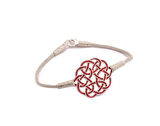 Kırmızı Aşk Düğümü Gümüş Bileklik