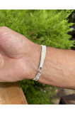Kazaziye El Örgüsü Gümüş Bileklik BIL2017