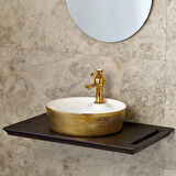 LENA TEZGAHÜSTÜ LAVABO E-5001A (ALTIN)