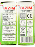 Bizim 10W Yeşil Işık E14 Duylu Dim Edilebilir Mum Ampul (5 Adet)