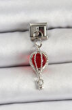 316L Çelik Gümüş Renk Kırmızı Uçan Balon Model Nomination Charm