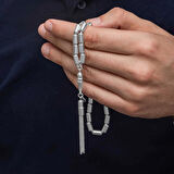 Gümüş Kapsül Kesim Erkek Tesbih