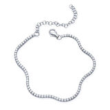 Gümüş 2 mm Su Yolu Kadın Bileklik