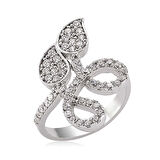 Gümüş Yaprak Kadın Yüzük